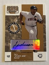 TORII HUNTER “SPIDER-MAN” TWINS DONRUSS SIGNATURE EDITION /100 RARE EBAY 1/1
