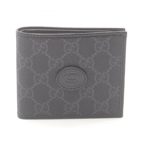 Portefeuille Gucci imbriqué G Gg Supreme en toile enduite de PVC à deux volets Sp