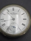 ​Antique 1885 Waltham Sterling 18s Pocket Watch Runs Gilt Movement Coin Edge