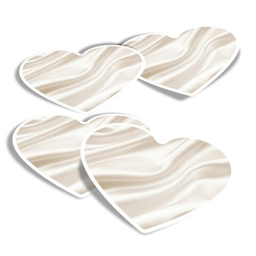 4x Heart Stickers - Silk Pearl Shell Pretty #2145 - 第 1/8 張圖片