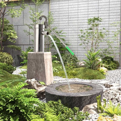 Stainless Steel Pitcher Water Pump Well Hand Powered Pump Shake Suction Pump USA