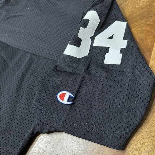 Vintage 90s Champion Bo Jackson LOS ANGELES RAIDERS #34 JERSEY Black XXL - Picture 5 of 9