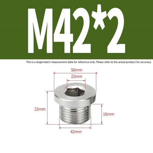 Metric Male Thread Hex Socket Pipe Plug 304 Stainless Steel M8-M48 - Picture 32 of 57