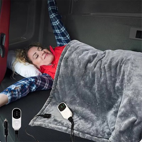 12V Car Electric Heating Blanket for Camping Trucks Off-Road Vehicles Heating US