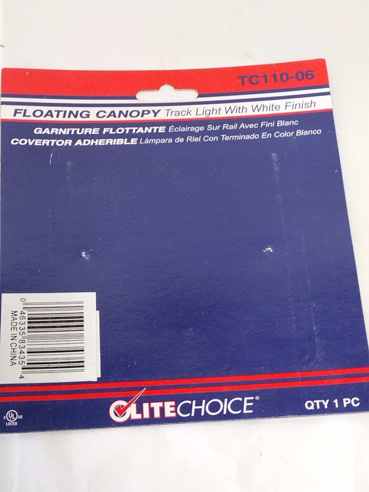 Track Lighting Floating Canopy  TC110-06 -WHITE - NEW See Details