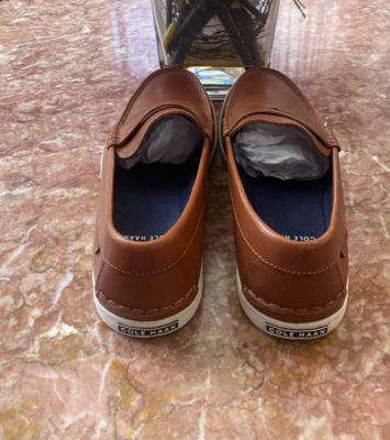 Cole Haan Grand.Os Men Brown Leather Nantucket II Loafers  display picture 1