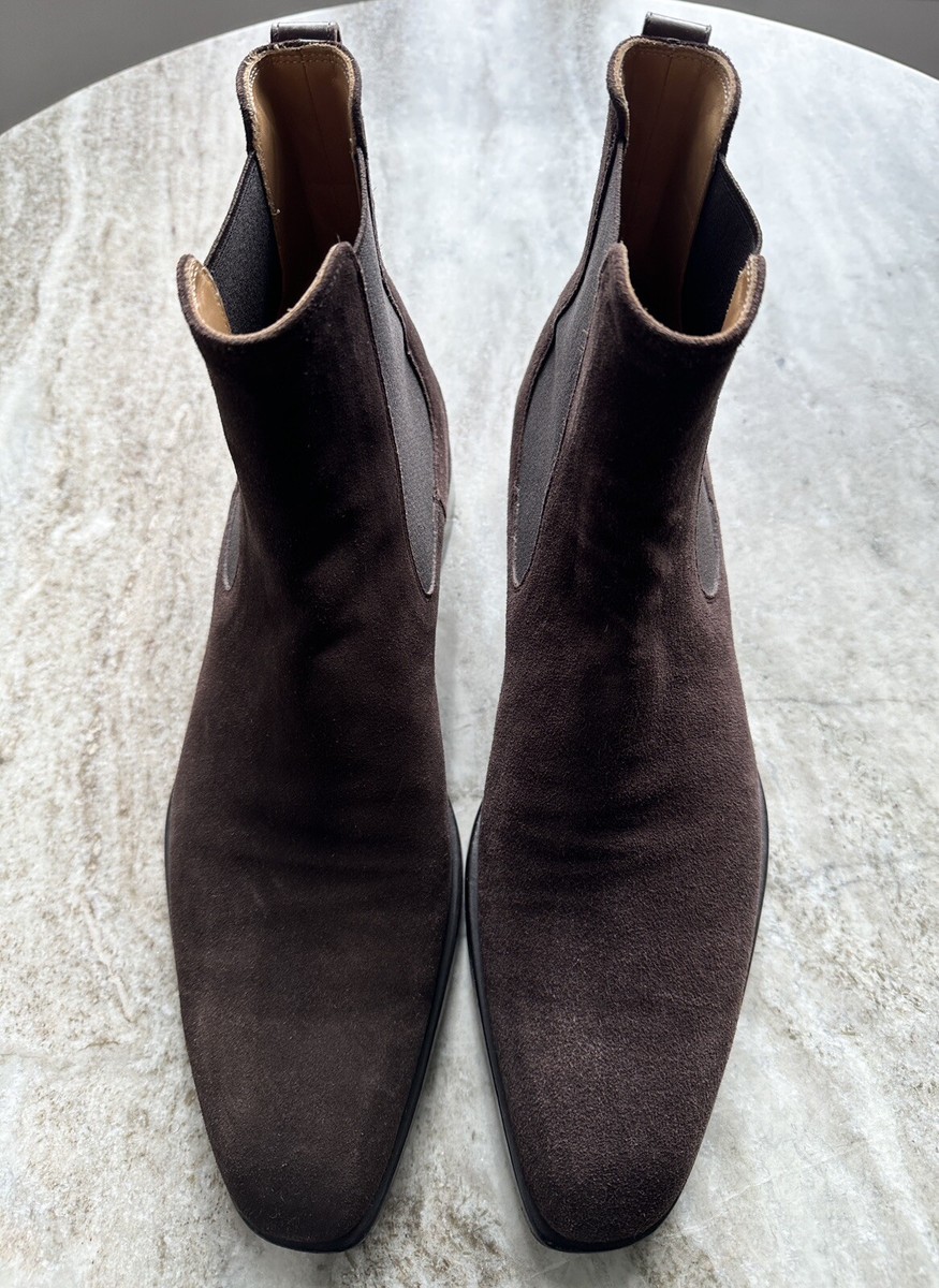 BERLUTI D’EMESURE CAMOSCIO SUEDE CHELSEA BOOT SCRITTO 10/ 11 US $2500 Dark Brown BERLUTI D main image 2