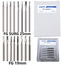 Dental Surgical Burs Carbide Bur Friction Grip FG Pear Round High Speed 1 Pack