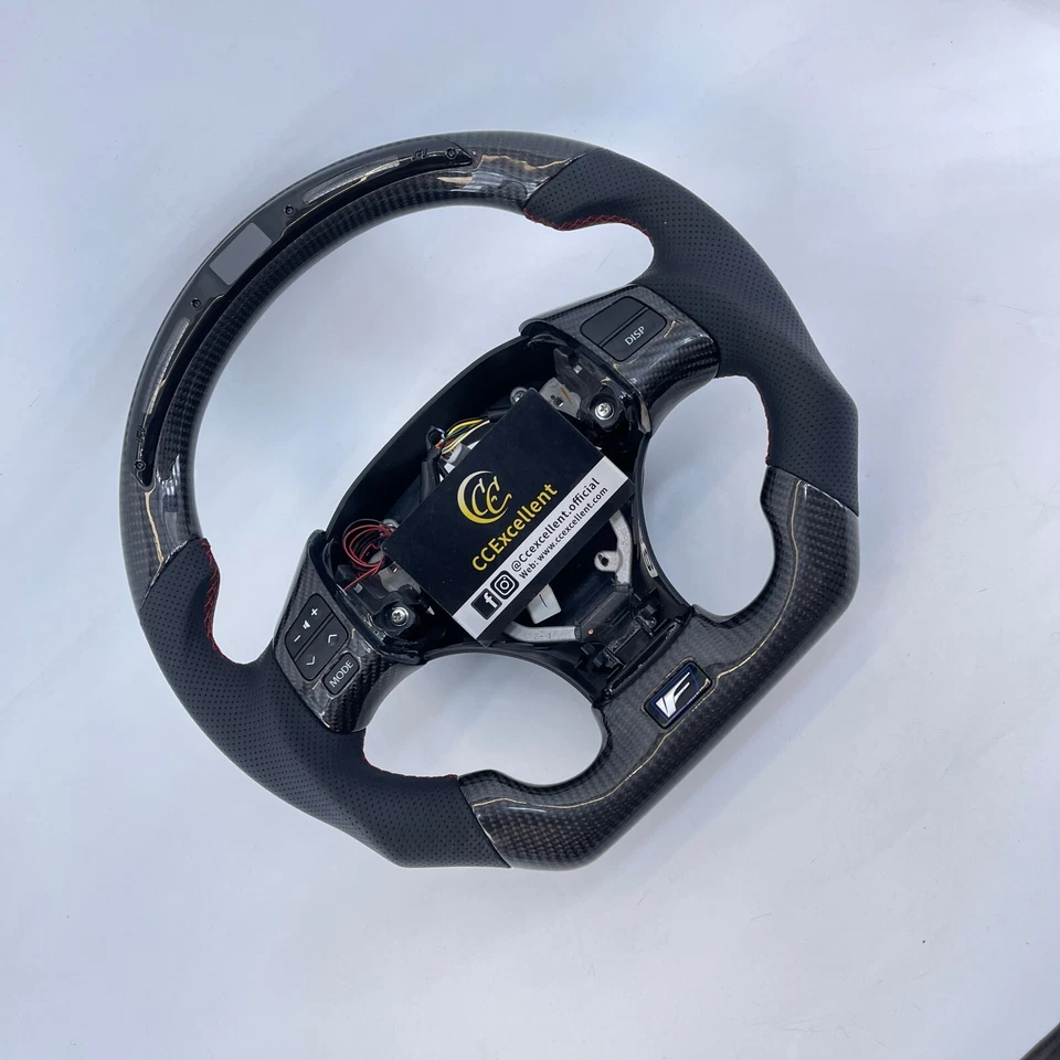 Volante de fibra de carbono real para Lexus IS250/IS300/IS350 2006-2013 Foto 4 de 4