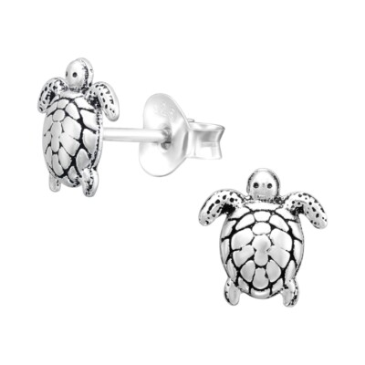 1 Paar Ohrringe Ohrstecker Schildkröte 925 Sterling Silber
