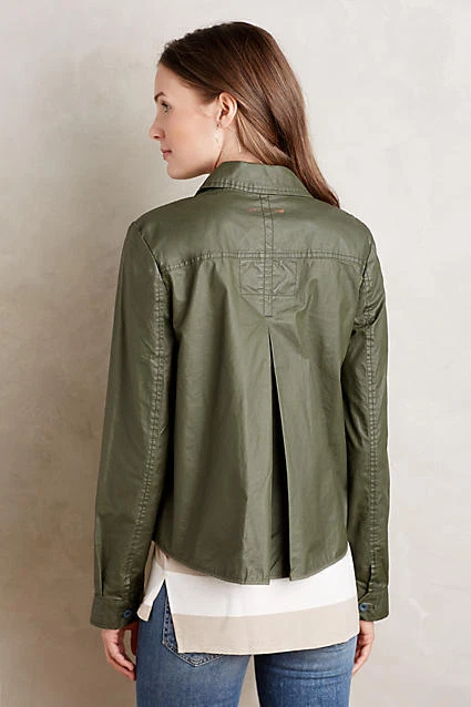 CHAQUETA SWING NUEVA ANTHROPOLOGIE $128 HEI HEI VERDE UTILITARIA MILITAR TALLA M MEDIANA Foto 3 de 4