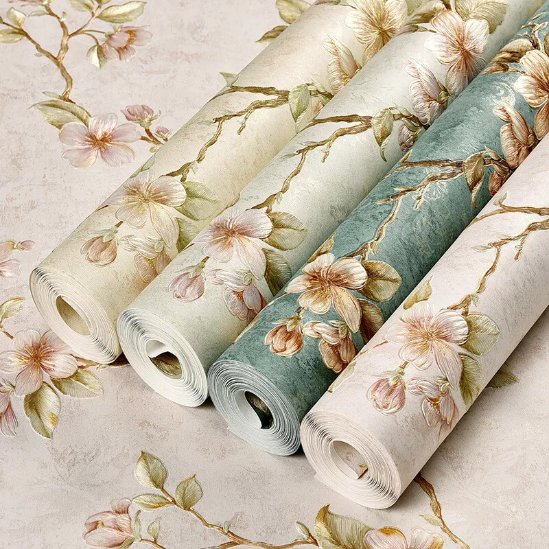 Vintage Floral Self Adhesive Contact Paper Non-Woven Peel And Stick  Wallpaper