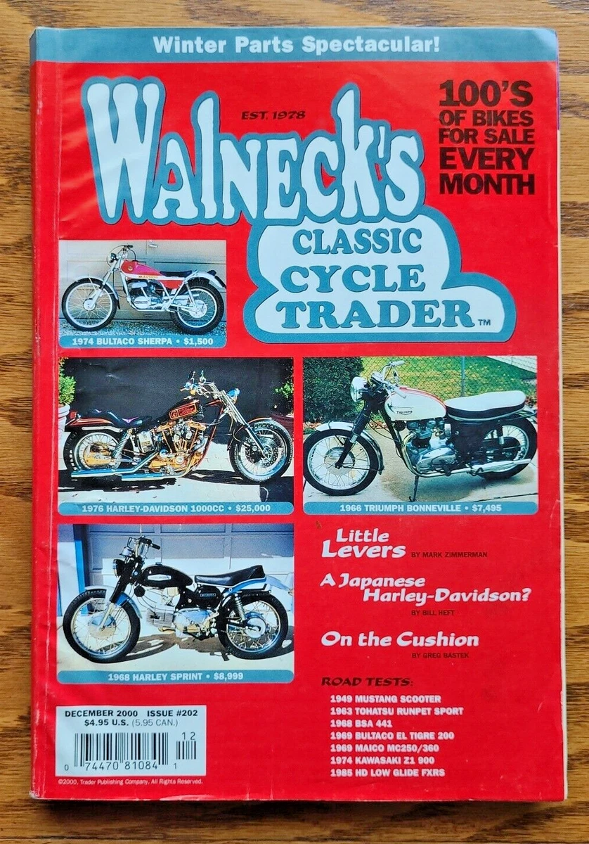 Walneck s Classic Cycle Trader Magazine December 2000 Winter Motorcycle Parts
