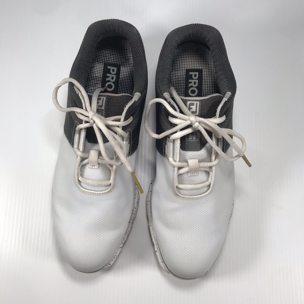 B+ FootJoy Pro SL Golf Shoes Mens 9.5 M White Grey Spikeless 53863 IntelliShield http:// main image 2