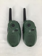 Rare Vintage Green Pair GE 3-Channel Walkie Talkies - Belt Clips