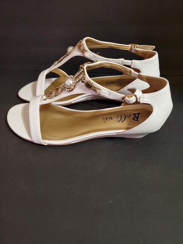 Women's Bellini Lynn White Sandals - Sz 11W - Picture 10 of 21