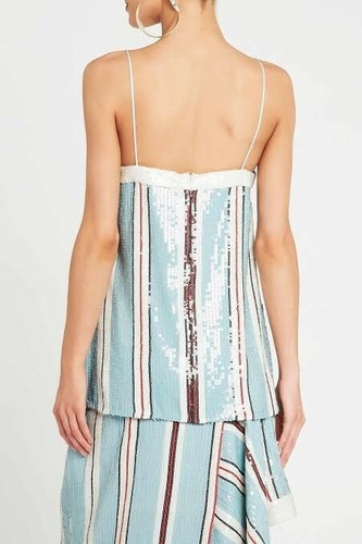 Sass & Bide HIGH CONTRAST Sequin Top NWT RRP $350 Size 36 6 Free Post