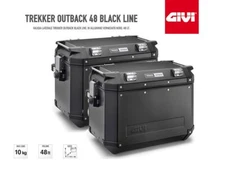 OBKN48APACK2 GIVI MONOKEY PAIR PANNIERS TREKKER OUTBACK 48LT BLACK ALUMINUM
