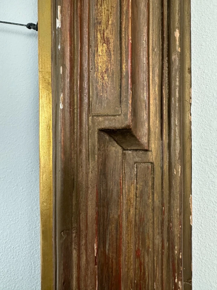 Artes y manualidades antiguas aprox. Marco de fotos modernista dorado 1920 28 x 36 pulgadas Foto 4 de 4