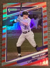 2021 Panini Donruss Trevor Story #77 Stripes Parallel /2021 Rockies! #1079
