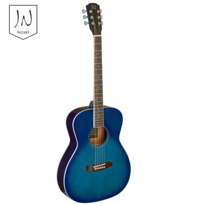 J.N Guitars Bessie Series Solid Spruce Top Auditorium Acoustic Guitar - Blue