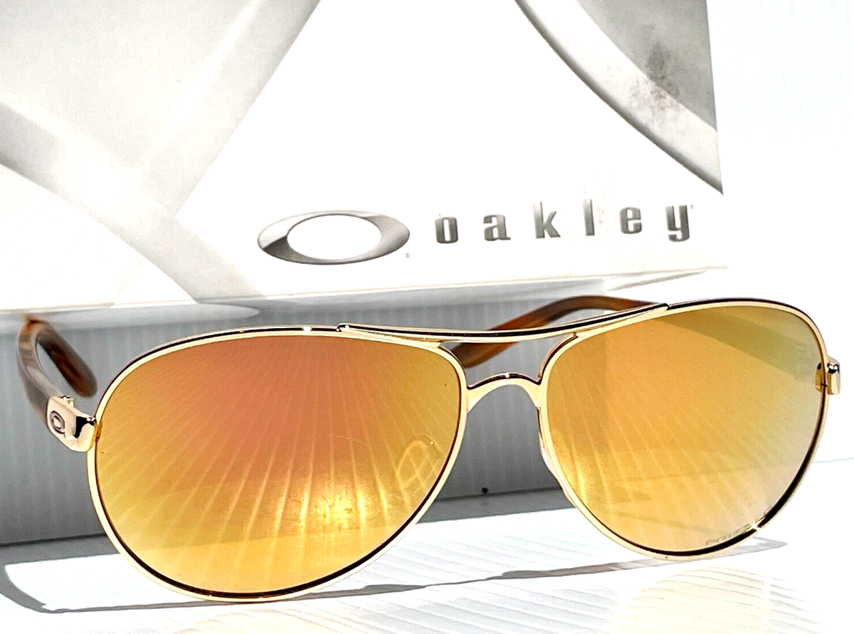 Oakley FEEDBACK Shiny Gold POLARIZED PRIZM Rose Gold Womens