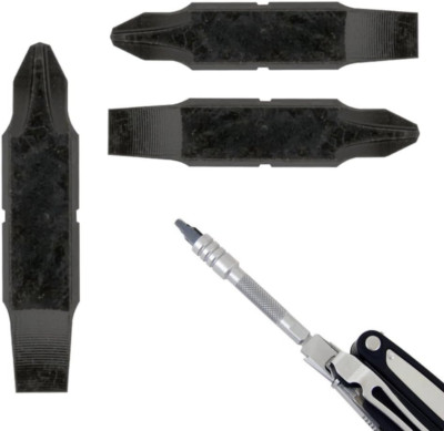 [3 Pack] Replacement Two-Sided Screwdriver Bit for Leatherman Multi-Tool - #1-#2
