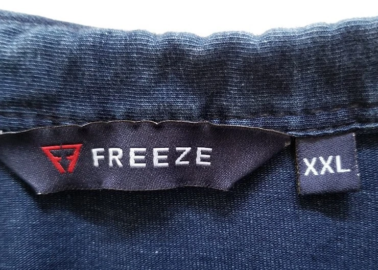 Camisa Polo Freeze Para Hombre 2XL XXL Azul Gráfico Desteñido Mangas Cortas Elastizada Informal Foto 4 de 4