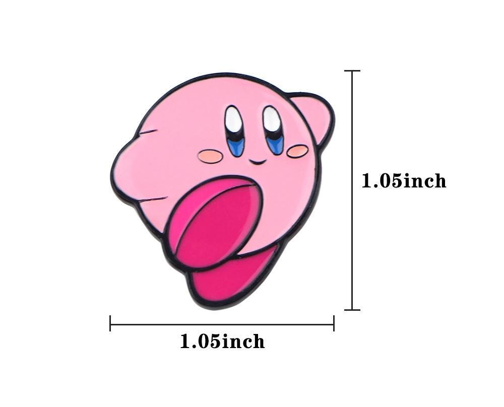 New! Kirby Game Character Pink Enamel Metal Pin set 5 pcs Kirby Nintendo  Game