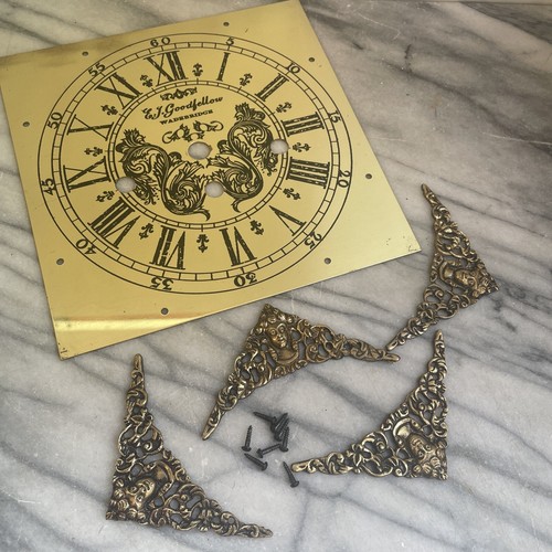 Brass Clock Face Corner Spandrels 7” Dial | eBay