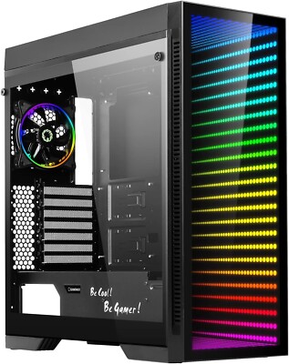 GameMax Abyss ARGB, Full Tower Chassis w/ Tempered Glass Window, 120mm ARGB Fan