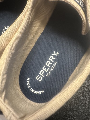 Zapatillas Topsider Sperry® Crest Vibe, para mujer, talla 9,5, crema/marrón nuevas sin etiquetas - Imagen 9 de 9