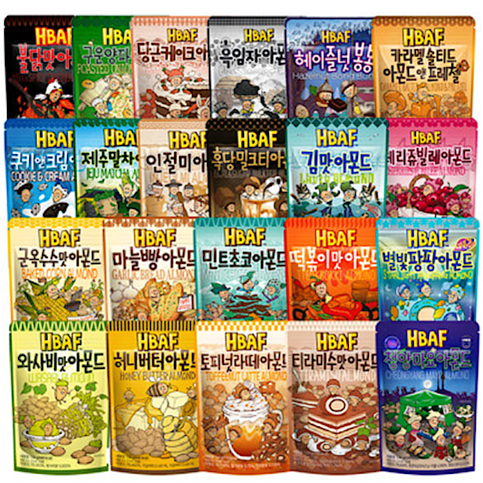 HBAF Gilim Almond 22 Flavors Korean Almonds Snack 190g BIG SIZE eBay