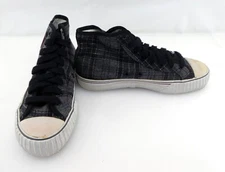 PF Flyers Shoes Center Reissue Hi Tartan Gray Sneakers Mismatch Womens 7.5/8