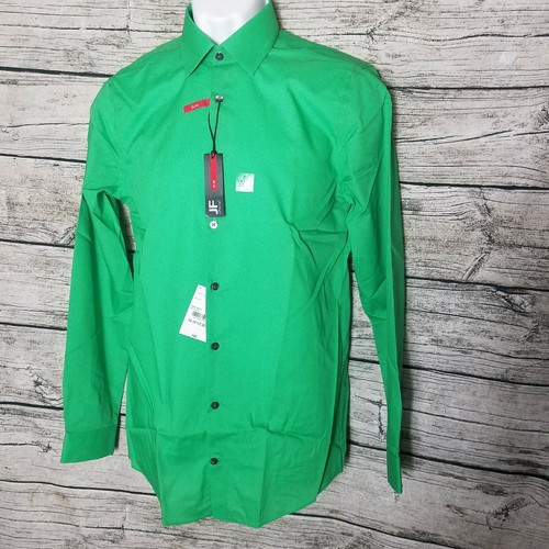JF J. Ferrar Kelly Green Dress Shirt 