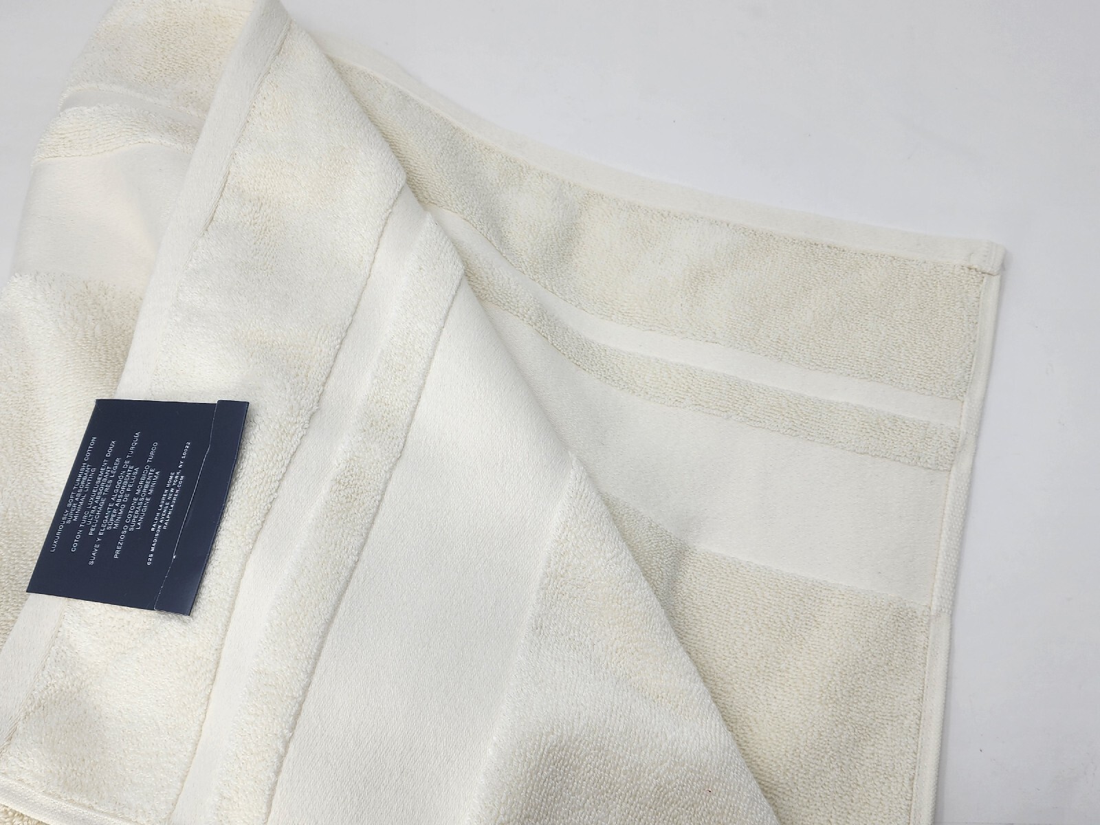 Ralph Lauren Wilton Bath Towel, Luxury Soft Turkish Cotton Shell 30x58