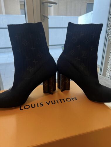 Bota Louis Vuitton Silhouette Denim Monograma Original - LBL223