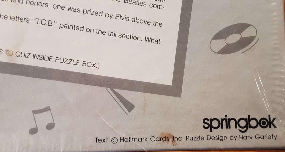 VTG ELVIS PRESLEY ~THE KING~1000 PIECE PUZZLE 24" X 30" 1985 NEW FACTORY SEALED - Image 3 of 4