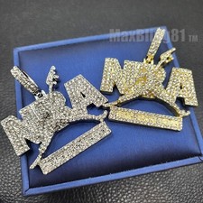 NEVER BROKE AGAIN NBA Cubic Zirconia Gold Silver Plated Hip Hop Style Pendant
