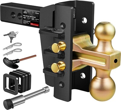 #ad XPE Adjustable Trailer Hitch Drop Hitch 2 inch Receiver 6quot; Drop Rise Heavy Duty $165.99