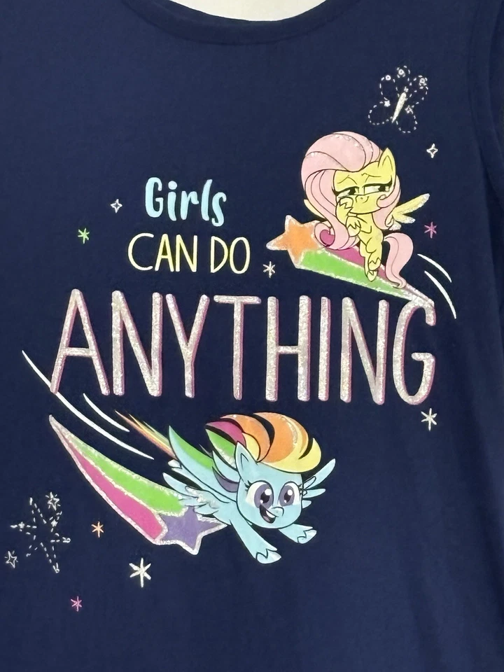 My Little Pony Stretch Drop Waist Shift Stretch Navy Blue Girl’s Size 6/6X EUC - Image 4 of 4