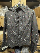 Burton DryRide Society Ski Jacket Womens M Colorful Hooded ZipBlack Snowboard