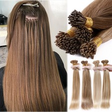 Pre Bonded Keratin Stick I Tip Remy Human Hair Extensions Nano Ring Micro 150G U