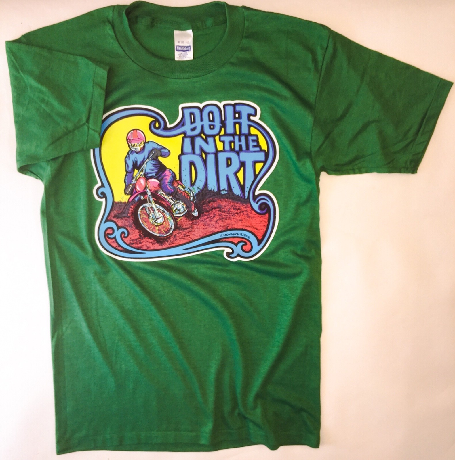 70s DO IT IN THE DIRT motocross honda yamaha Motorcycle enduro VTG NOS T-shirt M Specjalna cena akcji