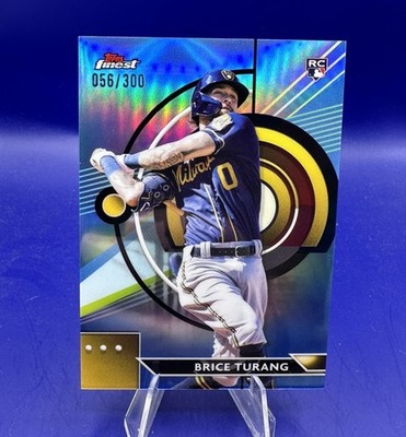 2023 Finest Base Brice Turang Sky Blue /300 Rookie #43 Milwaukee Brewers RC