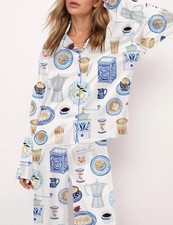 Italian Coffee Silky Satin Pajama Set For Women