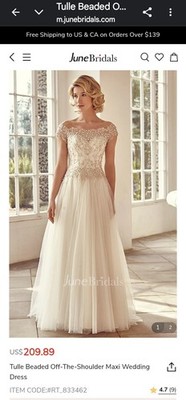 June Bridals RT-833462 Wedding Gown Dress In IVORY Size 20W  NWT