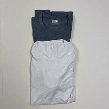 32 DEGREES HEAT MEN'S LONG SLEEVE CREW NECK TEE 2-Pack White Blue Small