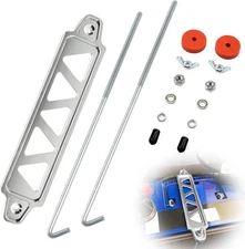 Aluminum Car Battery Hold Tie Down Bracket Mount Kit with 10'' J-Hooks Bolts New