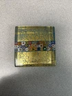 Murano Venezia Glass Millefiori and 24K Gold Leaf Square Paperweight
